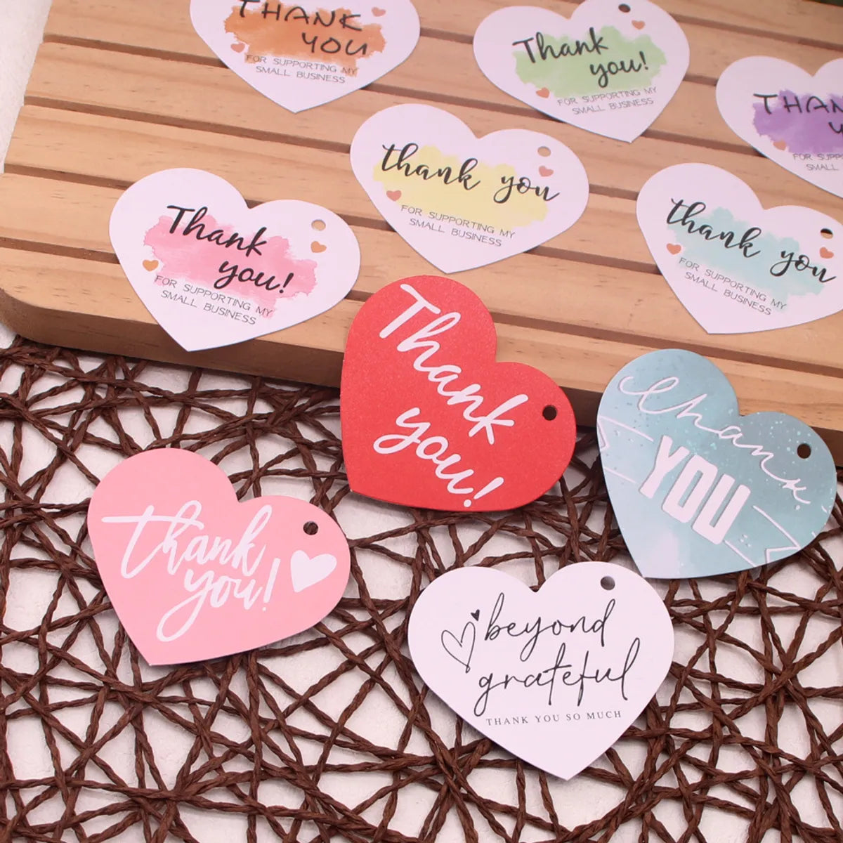 Simple Style Letter Heart Shape Paper Daily Card