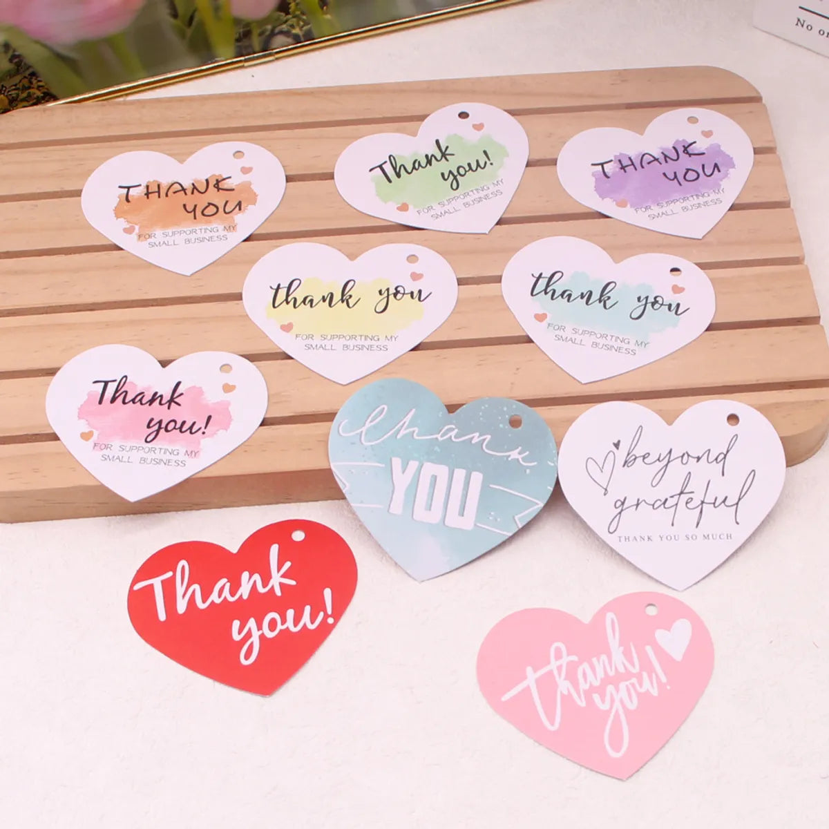 Simple Style Letter Heart Shape Paper Daily Card