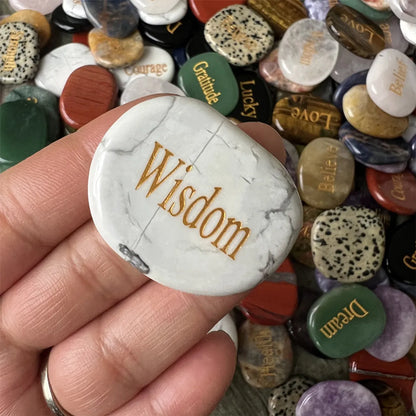 1 Piece Natural Stone Howlite Tiger Eye Letter