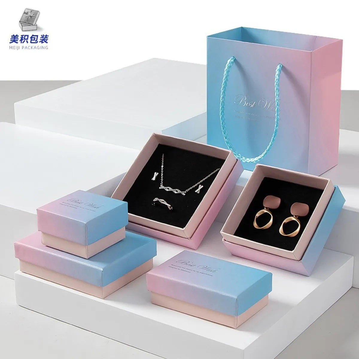 Simple Style Letter Paper Jewelry Boxes