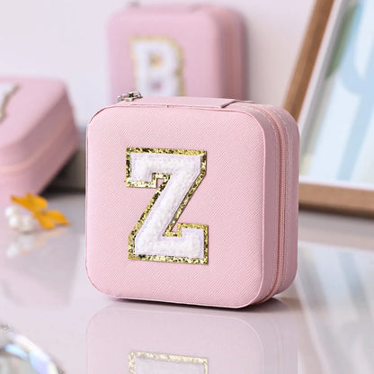 Simple Style Letter Pu Leather Jewelry Boxes