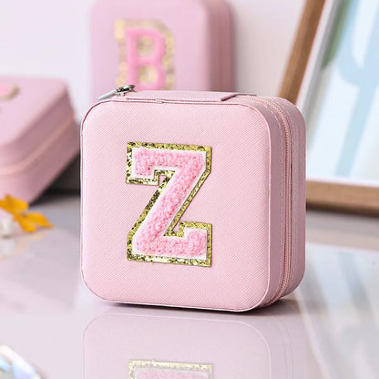 Simple Style Letter Pu Leather Jewelry Boxes