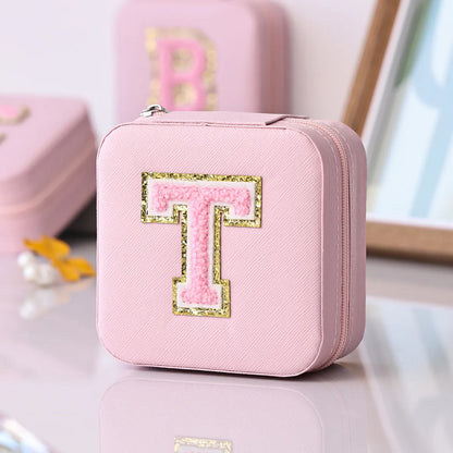 Simple Style Letter Pu Leather Jewelry Boxes