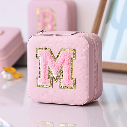 Simple Style Letter Pu Leather Jewelry Boxes