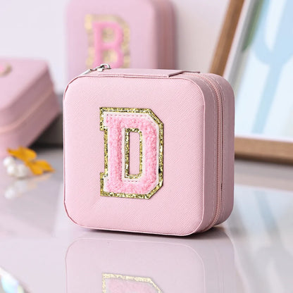 Simple Style Letter Pu Leather Jewelry Boxes