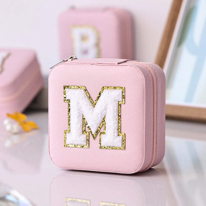 Simple Style Letter Pu Leather Jewelry Boxes