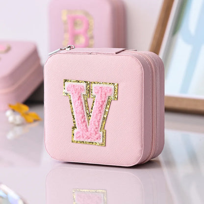 Simple Style Letter Pu Leather Jewelry Boxes