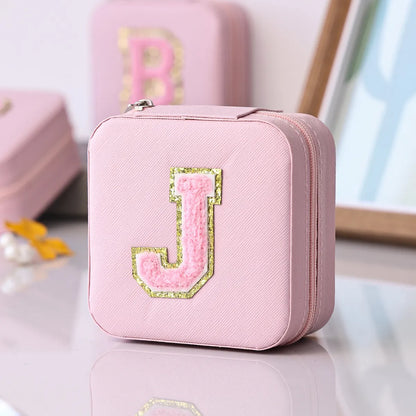 Simple Style Letter Pu Leather Jewelry Boxes