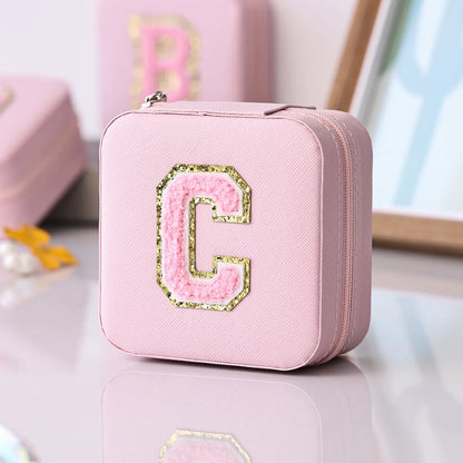 Simple Style Letter Pu Leather Jewelry Boxes