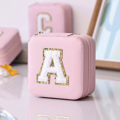 Simple Style Letter Pu Leather Jewelry Boxes