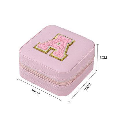 Simple Style Letter Pu Leather Jewelry Boxes