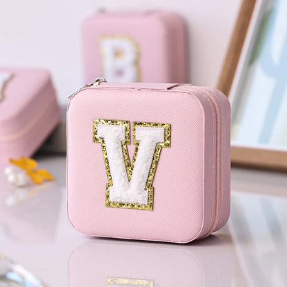 Simple Style Letter Pu Leather Jewelry Boxes