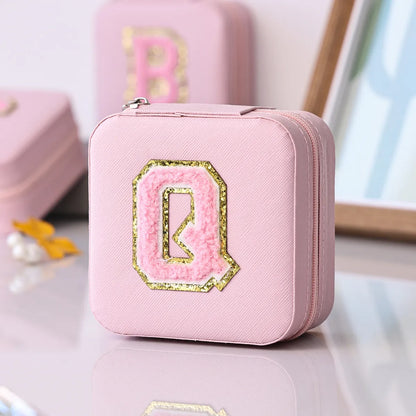 Simple Style Letter Pu Leather Jewelry Boxes