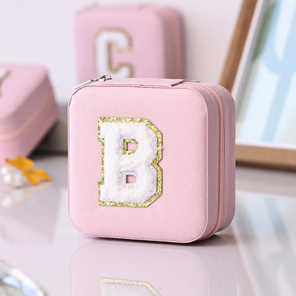 Simple Style Letter Pu Leather Jewelry Boxes