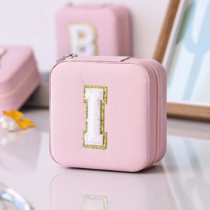 Simple Style Letter Pu Leather Jewelry Boxes