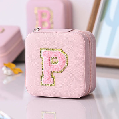 Simple Style Letter Pu Leather Jewelry Boxes