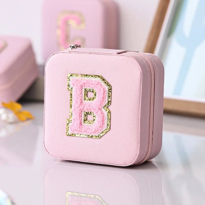 Simple Style Letter Pu Leather Jewelry Boxes