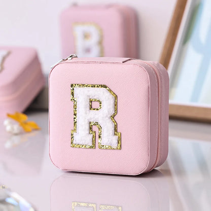 Simple Style Letter Pu Leather Jewelry Boxes