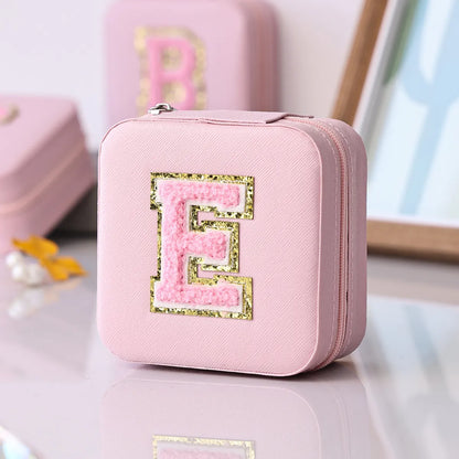 Simple Style Letter Pu Leather Jewelry Boxes