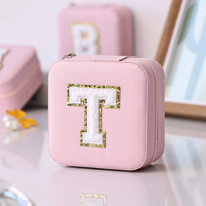 Simple Style Letter Pu Leather Jewelry Boxes