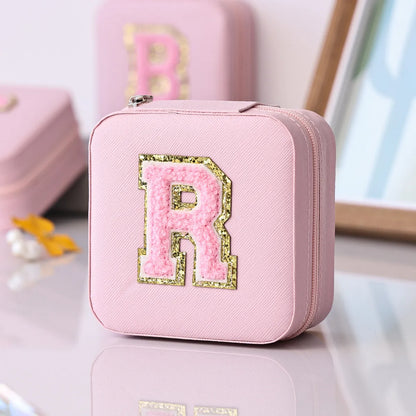 Simple Style Letter Pu Leather Jewelry Boxes