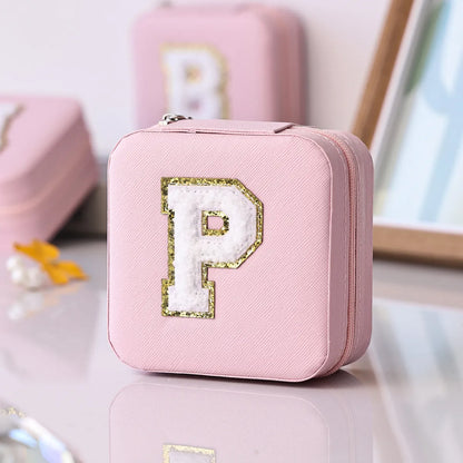 Simple Style Letter Pu Leather Jewelry Boxes