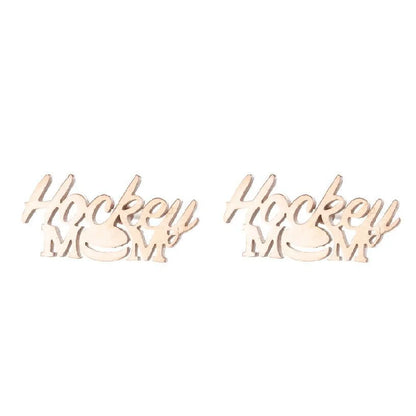 Simple Style Letter Skates Ball Stainless Steel Plating Hollow Out Ear Studs 1 Pair