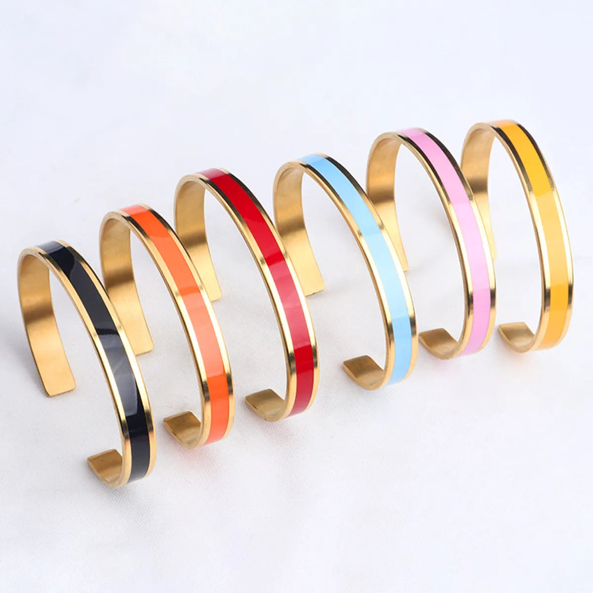 Simple Style Letter Stainless Steel Bangle 1 Piece