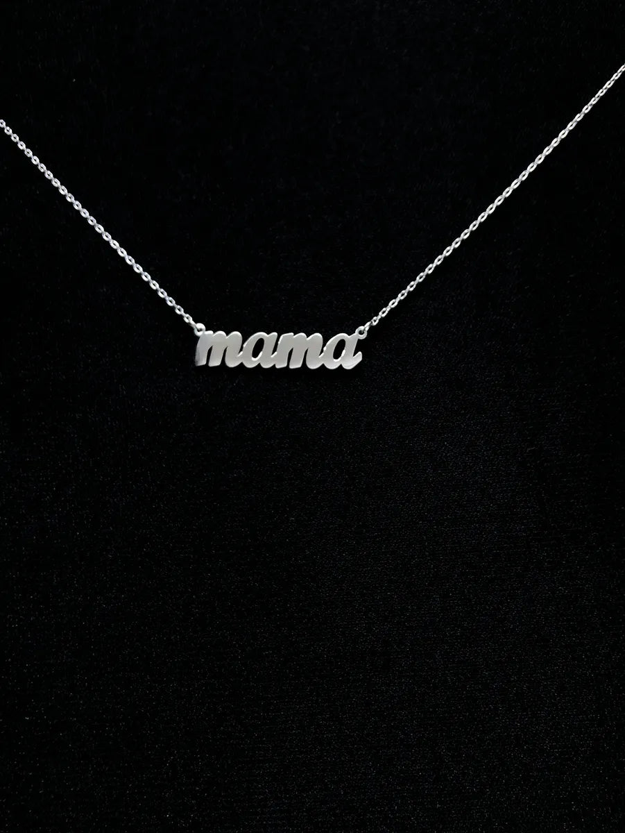 Simple Style Letter Stainless Steel Carving Necklace