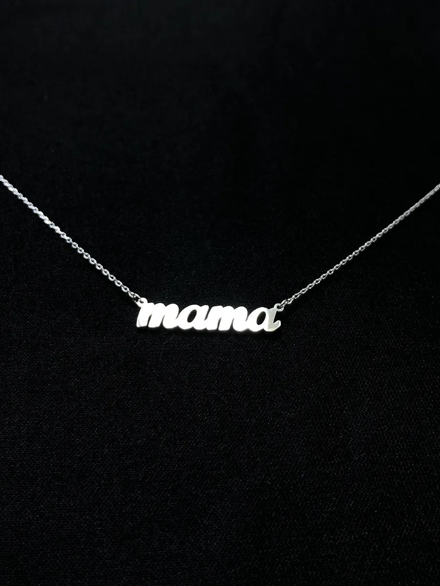 Simple Style Letter Stainless Steel Carving Necklace