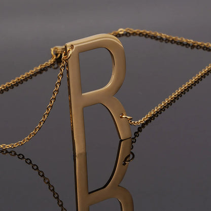 Simple Style Letter Stainless Steel Necklace Plating Stainless Steel Necklaces