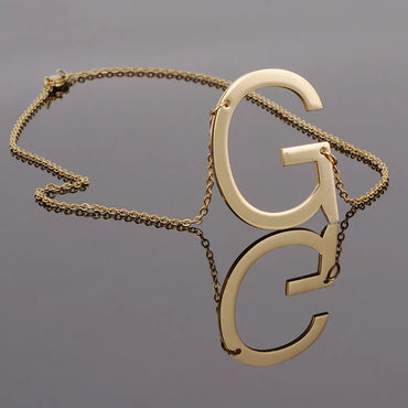 Simple Style Letter Stainless Steel Necklace Plating Stainless Steel Necklaces