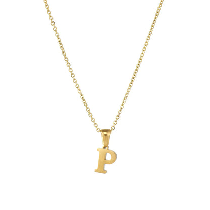 Simple Style Letter Stainless Steel Plating Pendant Necklace