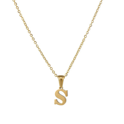 Simple Style Letter Stainless Steel Plating Pendant Necklace