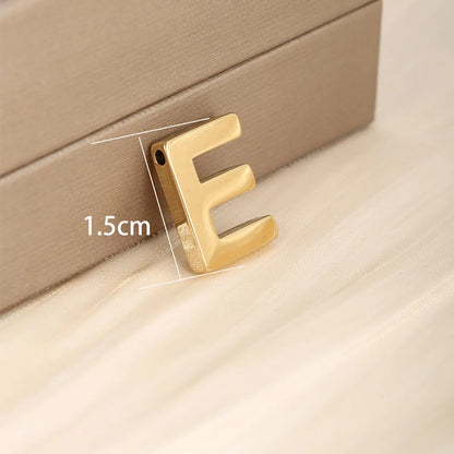 1 Piece 304 Stainless Steel 18K Gold Plated Letter