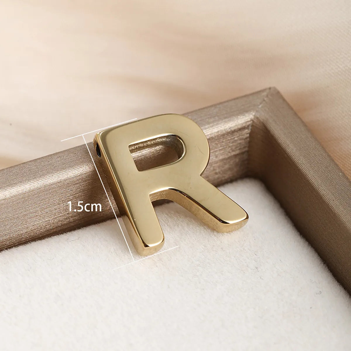 1 Piece 304 Stainless Steel 18K Gold Plated Letter