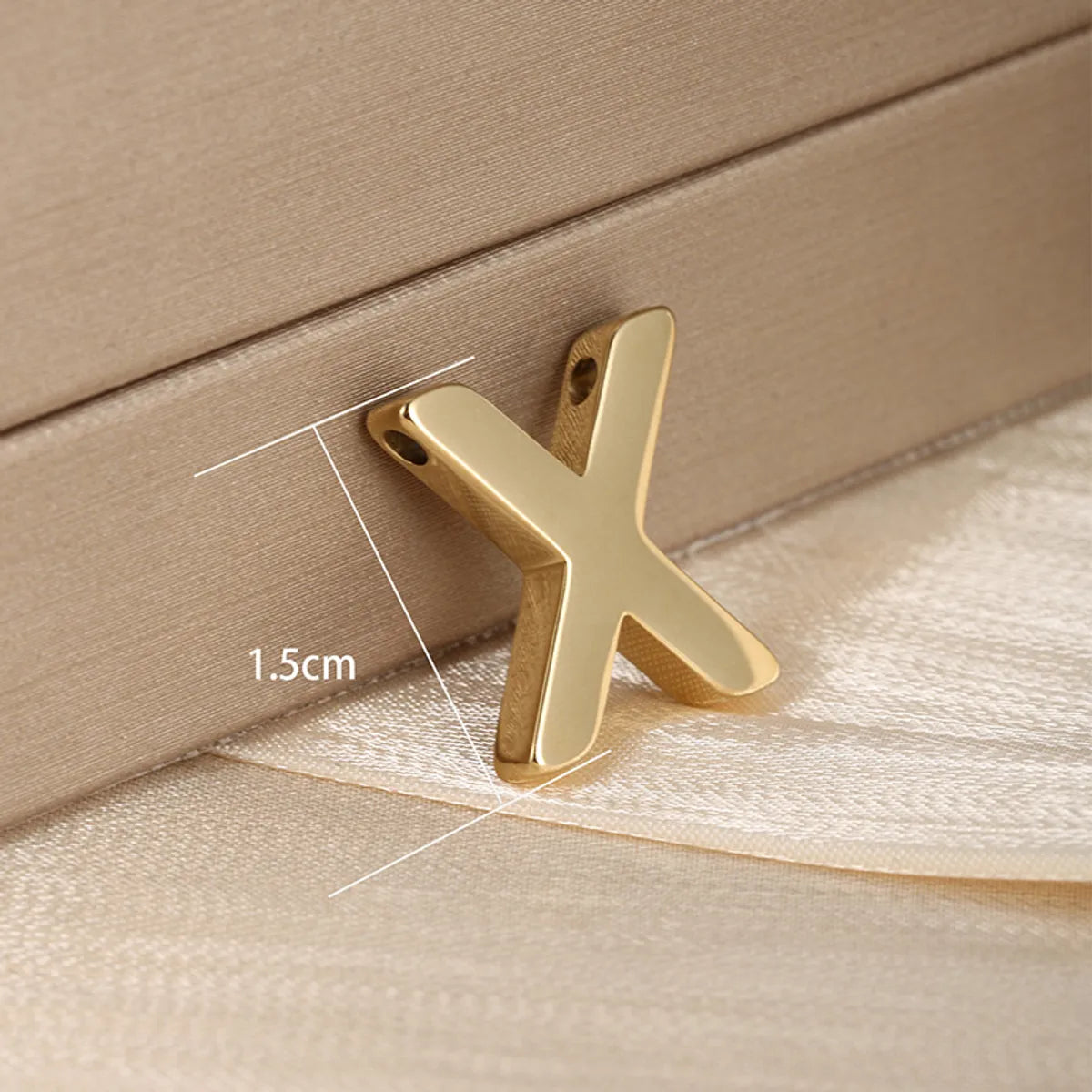 1 Piece 304 Stainless Steel 18K Gold Plated Letter