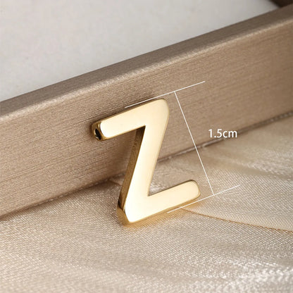 1 Piece 304 Stainless Steel 18K Gold Plated Letter