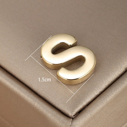 1 Piece 304 Stainless Steel 18K Gold Plated Letter