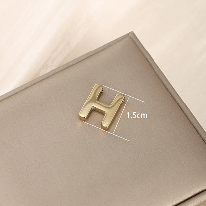 1 Piece 304 Stainless Steel 18K Gold Plated Letter