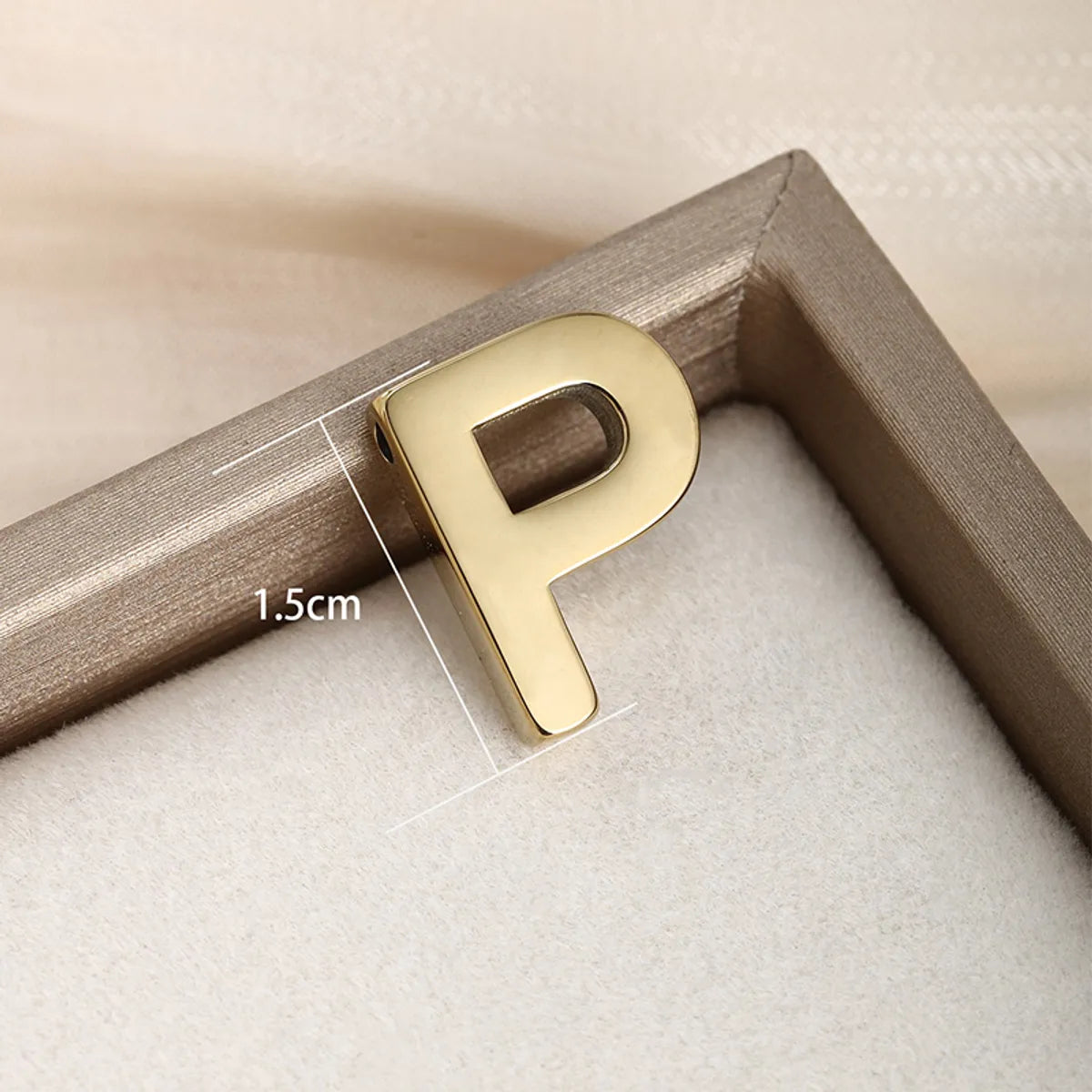 1 Piece 304 Stainless Steel 18K Gold Plated Letter