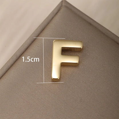 1 Piece 304 Stainless Steel 18K Gold Plated Letter