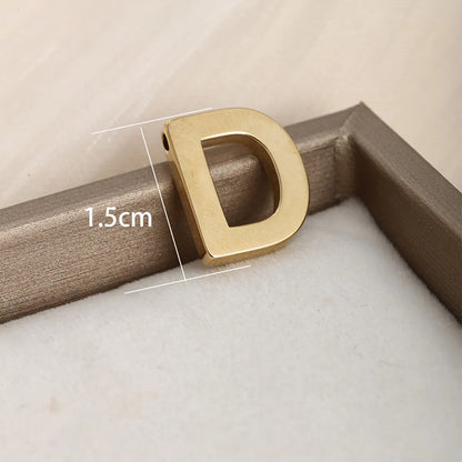 1 Piece 304 Stainless Steel 18K Gold Plated Letter