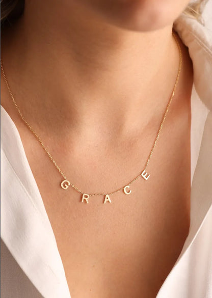 Simple Style Letter Stainless Steel Plating 18k Gold Plated Necklace