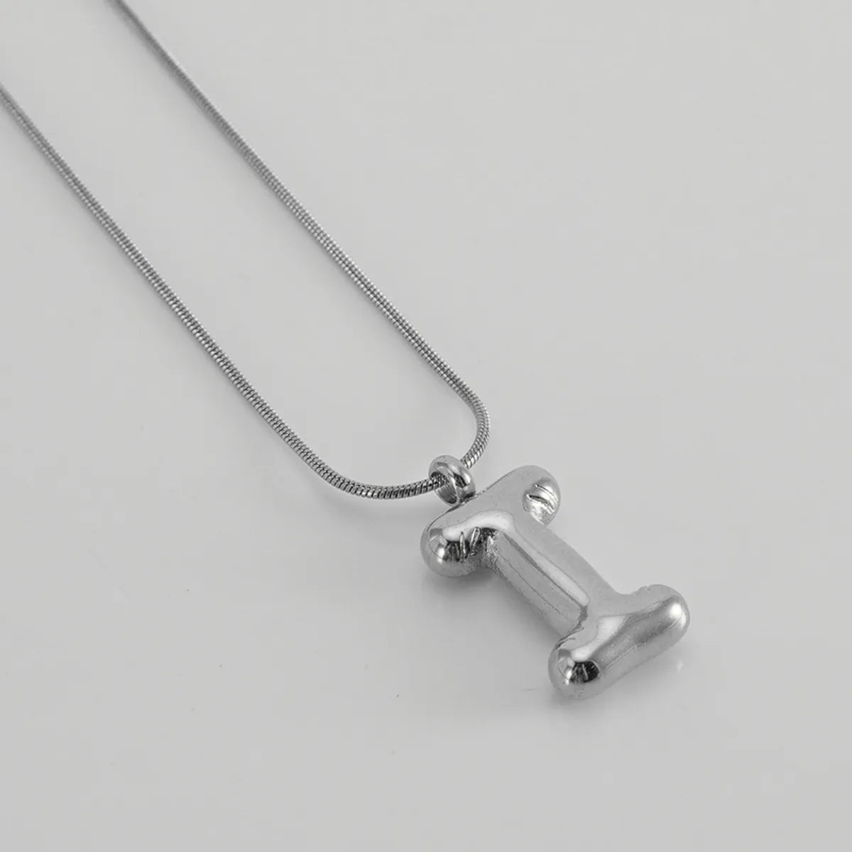 304 Stainless Steel Simple Style Polishing Letter Titanium Steel Pendant Necklace