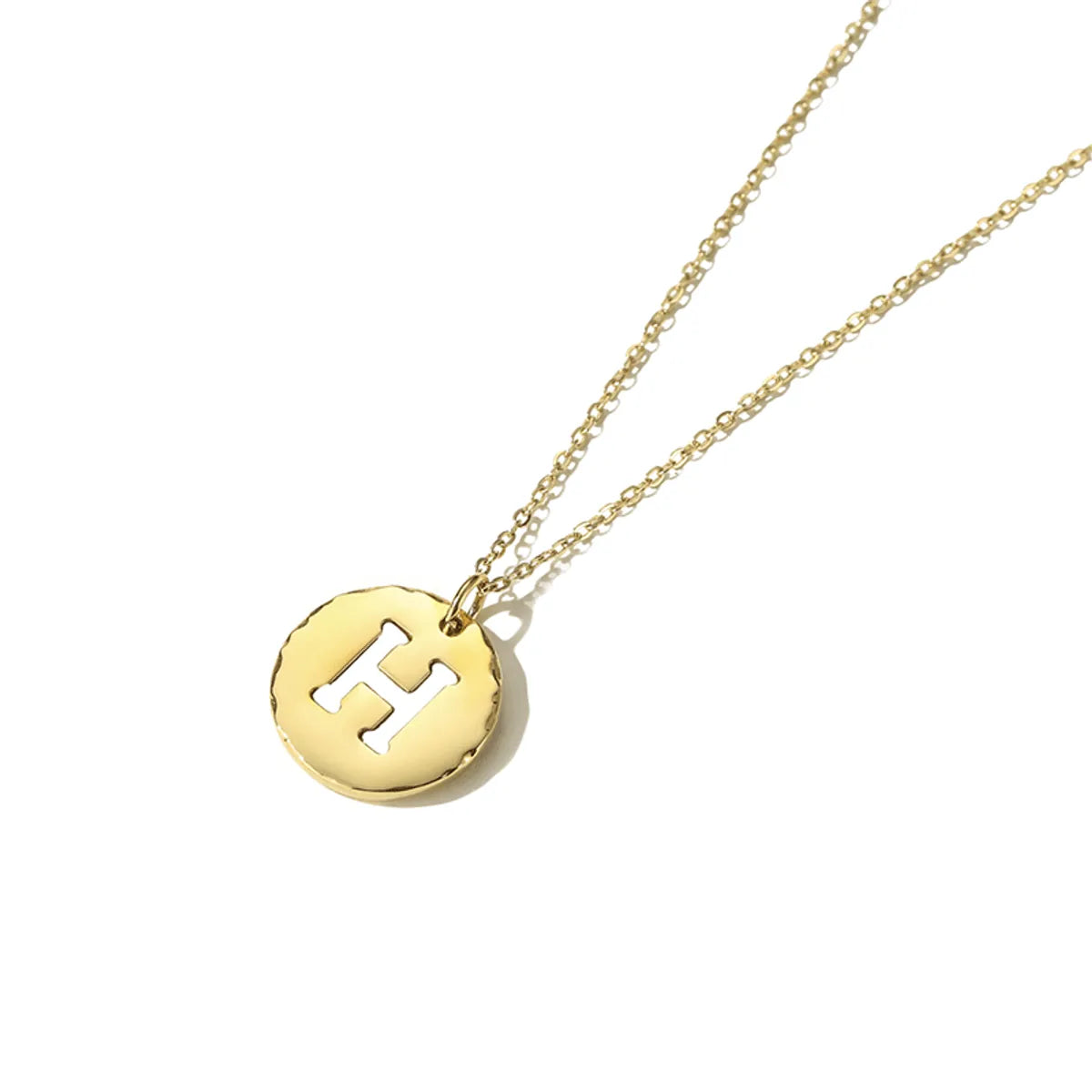 Simple Style Letter Stainless Steel Titanium Steel Plating 14k Gold Plated Pendant Necklace