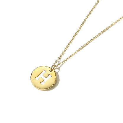 Simple Style Letter Stainless Steel Titanium Steel Plating 14k Gold Plated Pendant Necklace