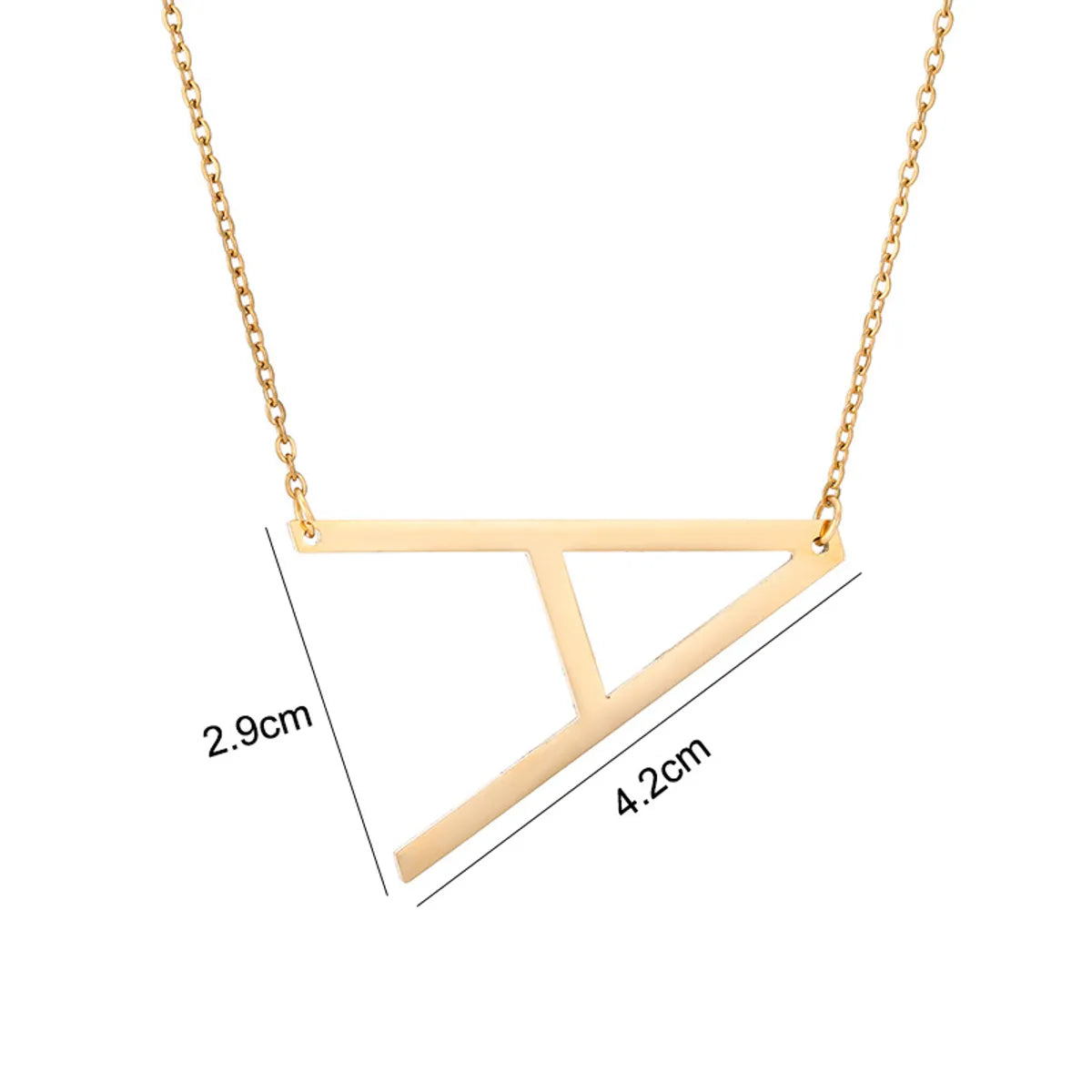 Simple Style Letter Stainless Steel Titanium Steel Plating Necklace