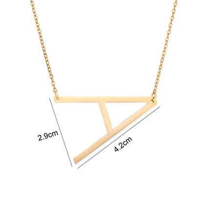 Simple Style Letter Stainless Steel Titanium Steel Plating Necklace