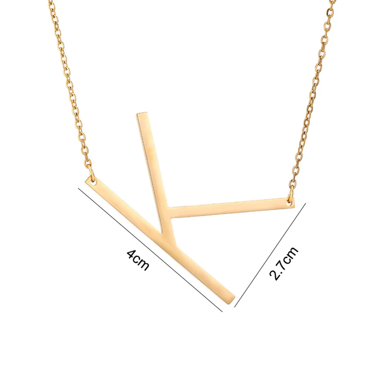 Simple Style Letter Stainless Steel Titanium Steel Plating Necklace